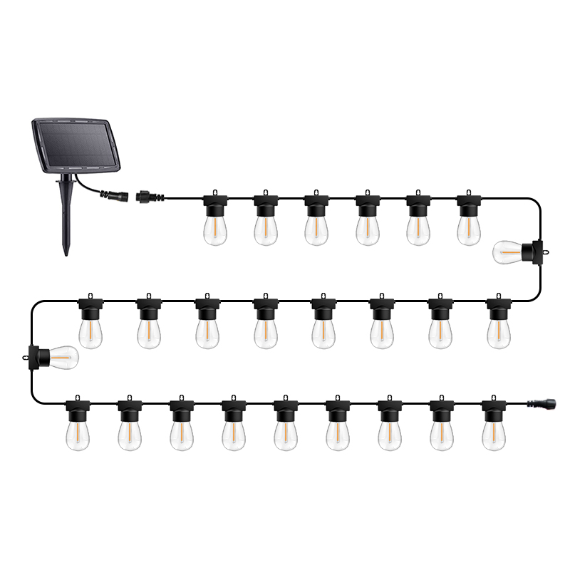 HCP095  S14太阳能暖白灯串